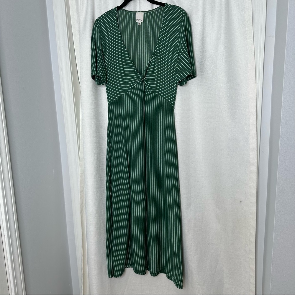 MP|C MINKPINK Green and White Striped Dress